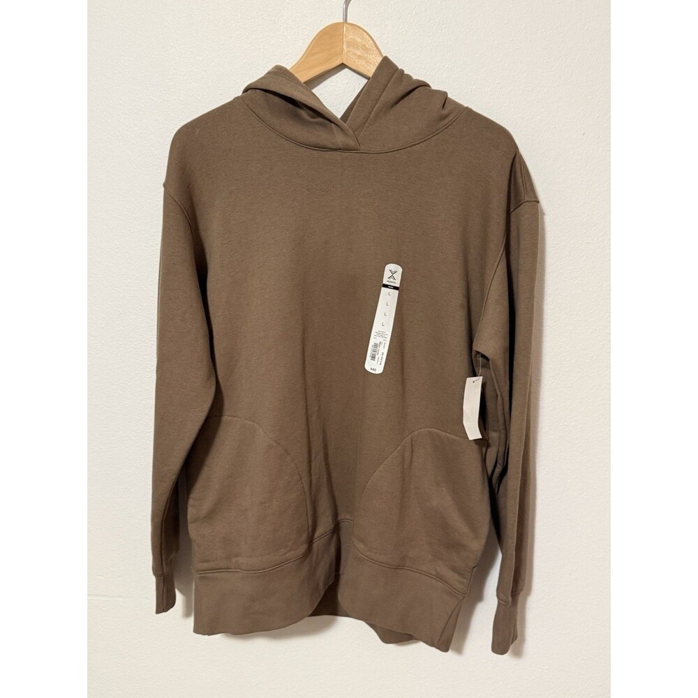 NWT Xersion Fleece Hoodie Smoky Taupe Size Large -Has 2 Small Spots As Pictured